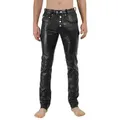 BOCKLE Lederhose Bockle® Big Cheeker Free Button Lederhose Lederjeans Herren Echtleder 40
