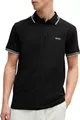 Boss Green Paul polo zwart -> Boss Green Paul polo schwarz einfarbig Slim Fit