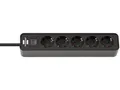 8er PACK(Stk) BRENNENSTUHL 1153250000 Ecolor 5fach Steckdosenleiste