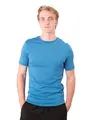 Occulto Herren 100% Merino Shirt (Modell: Montreal) Azurblau L