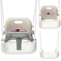 COIL Kinderschaukel Babyschaukel Outdoor 3-in-1 Schaukel Baby Verstellbarer Kinderschaukel Indoor mit Rückenlehne Schaukel Indoor Kinderschaukelsitz Kleinkind Schaukel (Beige)