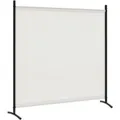WOLTU Paravent Raumteiler 1-teiliger Freistehender Sichtschutz 180x177 cm Creme