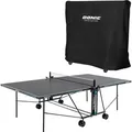 DONIC Outdoor + Indoor Tischtennisplatte Style 600, inkl. Abdeckhülle, wetterfest, klappbar, inkl. Netz, mit Ball- und Schlägerhalterung, Profi-T... - Grau/Bunt