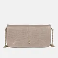 CLARA - Beige Lacklederhandtasche