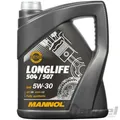 5L MANNOL 5W-30 LONGLIFE MOTORÖL passend für VW 504.00 507.00 BMW LL-04 229.51