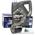 BOSCH ÖLFILTER + 5l 5W-30 FÜR AUDI A2 SEAT SKODA FABIA VW GOLF 5 POLO 6R 1.0-1.6