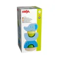 HABA Steckspiel Elefant - Motorikspielzeug zum Stapeln in Tierform - Baby- und Kleinkindspielzeug aus Holz - Made in Germany - Ab 18 Monaten - 2011131001