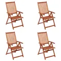 Klappbare Gartenstühle 4 Stk. Massivholz Akazie
