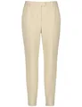 Taifun Damen 7/8 Hose mit Bügelfalten Tailored Fit unifarben 7/8 Länge Warm Sand 46