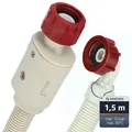 Kenekos - 1,5-3m Aquastop Schlauch 3/4 Zoll Anschluss (Standard) für Waschmaschine & Geschirrspüler, mit Sicherheitsventil, Schmutzsieb, max. 90°C – Sicherheitszulaufschlauch gegen Wasserschäden 1,5m