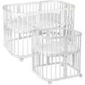 BABYBETT WHITE, 7in1 mit Matratze