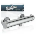SCHÜTTE LONDON Duscharmatur mit Thermostat, Thermostat, Mischbatterie Dusche, Duschthermostat - Silber