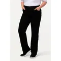 Ulla Popken Funktionshose Jeans Mandy gerade 5-Pocket-Form Komfortbund schwarz 44
