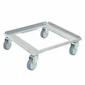 Roller für 500x500 mm Kisten, Edelstahl, Lenkrollen verzinkt, offen,Trgkf 250 kg
