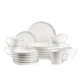 Mäser Kaffeeservice, Porzellan Sita Weiß / Schwarz