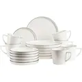 Mäser Kaffeeservice Sita, Schwarz, Weiß, Keramik, 18-teilig, 250 ml,250 ml, Essen & Trinken, Geschirr, Geschirr-Sets, Kaffeeservice
