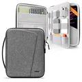 Inateck Hartschalen Tablet Tasche Hülle Kompatibel mit 13 Zoll iPad Pro/Air, 12,9 Zoll iPad Pro 2018-2020 M2/M1, Stoßabsorbierende Tragetasche, Grau