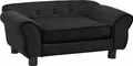 vidaXL Hundesofa Schwarz 72x45x30 cm Plüsch
