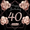 40 Happy Birthday: Gästebuch zum 40. Geburtstag I Schwarz und Rose Gold I Glitzer I 80 Seiten für 40 geschriebene Glückwünsche, Widmungen und Fotos I ... Geschenkidee I Geburtstagszubehör für Partys