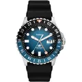Fossil Quarzuhr FOSSIL BLUE GMT FS6049, Armbanduhr, Damenuhr, Datum, Silikonarmband, bis 10 bar wasserdicht schwarz