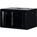 Rockstable 6HE Netzwerkschrank, Serverschrank - 19 Zoll Wandmontage - (BxTxH) 600x440x370mm mit Glas