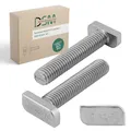 DSM – Hammerkopfschrauben M8 x 20 mm – Edelstahl A2-70, rostfrei – Typ 28/15 – für Montageschienen, Photovoltaik, Solarmodule, PV-Halterungen, C-Profile, Solarmontage und Gewächshäuser, 10 Stück