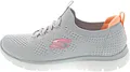 Skechers Damen Summits Top Player Turnschuhe, Gray Knit/Pink & Coral Trim, 41 EU