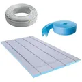 Belvit Fußbodenheizung Set Trockenbau XPS 25 mm Stärke, Komplettset mit Metallverbundrohr, (Spar-Set), Randdämmstreifen, für MDF Trockenestrich, Warmwasser betrieben 45 m2