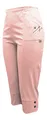 Kurze Hosen Damen Sommerhosen Bermuda 7/8 Schlupfhose leichte Stoffhose angenehme Caprihose mit Taschen (42-44, Rosa)