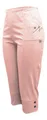 Cherry Berry 3/4-Hose Kurze Damen Sommerhose 3/4 lang Schlupfhose mit Stretchgewebe mit elatischen Bund, in Unifarben, Rosa