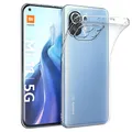 EAZY CASE Hülle kompatibel mit Xiaomi Mi 11 / Mi 11 5G Schutzhülle Silikon, Ultra dünn, Slimcover, Handyhülle, Silikonhülle, Backcover, Durchsichtig, Klar Transparent