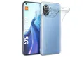EAZY CASE Handyhülle Slimcover Clear für Xiaomi Mi 11 5G 6,81 Zoll, durchsichtige Hülle Ultra Dünn Silikon Backcover TPU Telefonhülle Klar