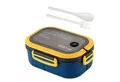 WS-Trend Lunchbox 4-teiliges Kinder-Lunch-Set „Navy“ – Brotdose 1200 ml mit Besteck, (3-tlg., Spar-Set)