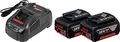 Bosch 2 x GBA 18V 5.0Ah + charger GAL 1880 CV Professional - Batterieladegerät + Batterie 2 x Li-Ion 5 Ah - 8 A