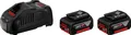 Bosch GAL 1880 CV Ladegerät + 2x GBA 18V 5,0 Ah