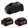 Bosch Akku Starter-Set 18V | 2x Akku GBA 18V 5,0AH + Lader GAL 1880 CV im Set