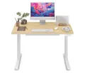SENSE7 Computertisch Newai, Schreibtisch 120×60 cm, Büroschreibtisch mit Haken, Steh-Sitz-Tisch mit Bambus Oberfläche, höhenverstellbarer elektrischer Schreibtisch mit Schublade,