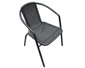 Stapelstuhl Ibiza Gartenstuhl Bistrostuhl Armlehnstuhl Schwarz