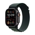 Apple Watch Ultra 2 Schwarz Titanium Alpine Loop Dunkelgrün S 2024 GPS + Cellular 49mm MX4Q3FD/A