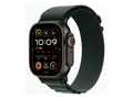 Apple Watch Ultra 2 GPS + Cellular 49mm Black Titanium Case with Dark Green Alpine Loop - Small