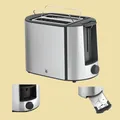 WMF Bueno Pro Toaster - Edelstahl/schwarz - Cromargan matt (Edelstahl)