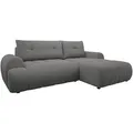 Mirjan24 Ecksofa, Grau, Textil, 4-Sitzer, L-Form,L-Form, 265x177 cm, Wohnzimmer, Sofas & Couches, Wohnlandschaften, Ecksofas