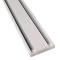 Vorhangschiene Aluminium - Weiß "2 Lauf" 90cm - Flache Gardinenschiene (7mm) - inkl. Vorhanggleiter