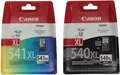 Canon PG 540XL - CL 541XL Druckerpatronen Tinte Schwarz/Cyan/Magenta/Gelb NEU