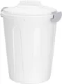 Universal Maxitonne mit Deckel 40 L - weiß - Kunststoff Allzweck Tonne Mülltonne Regentonne Abfalleimer
