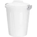 Universal Maxitonne Mit Deckel 40 L - Weiß - Kunststoff Allzweck Tonne Mülltonne Regentonne Abfalleimer
