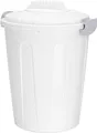 Spetebo Maxitonne 40L mit Deckel - weiß - Universaltonne Mülltonne Abfalleimer Mülleimer