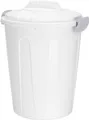 Spetebo Mülleimer Universal Kunststoff Maxitonne 40 Liter - weiß, Allzweck Tonne mit feststellbarem Deckel