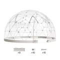 Gartenzelt 3,6x2,2m Blasenzelt Iglu Camping PVC-Kuppelzelt für 4–7 Personen