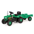 DOLU Kinder Trettraktor mit Anhänger grün 8053
